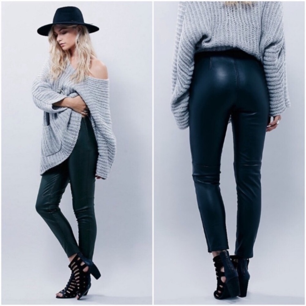 Free People Lana Vegan Leather High Waist Leggings